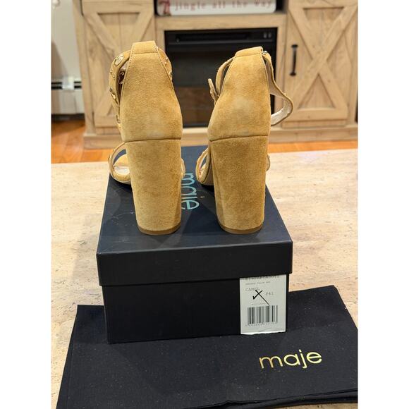 Maje Heels for Women on Sale up to 90% Off: Poshmark NEW Maje Faria Dot fariadots Suede studded ankle sandal Strappy Heels 41
